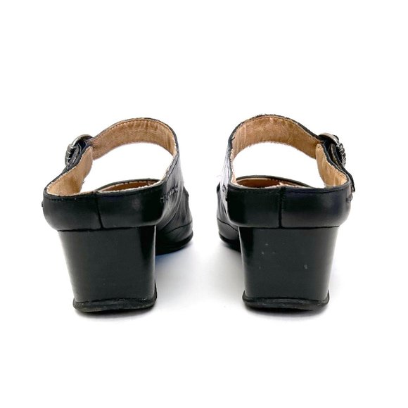 White Mountain dark navy leather mules, size 8 US - Picture 9 of 13